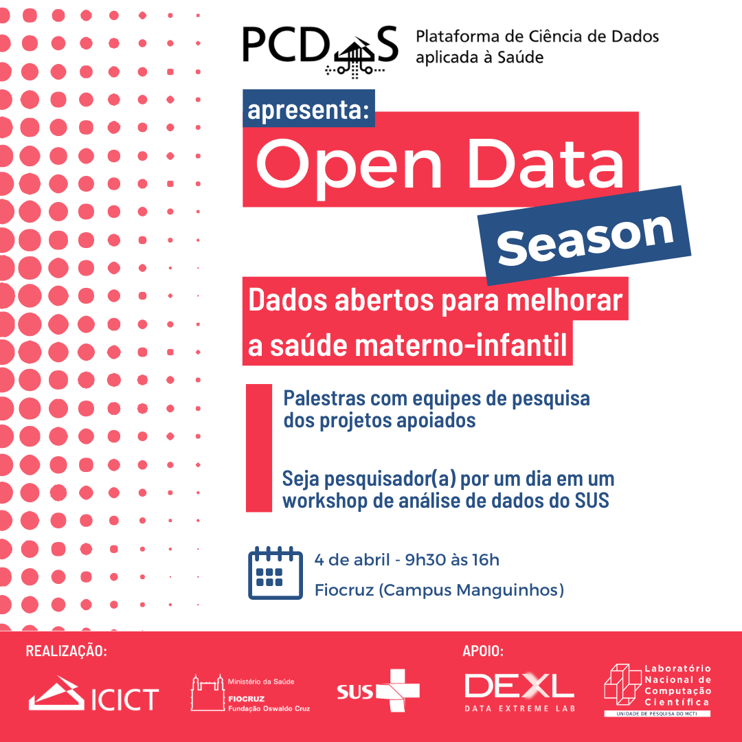 Card informativo do evento Open Data Season